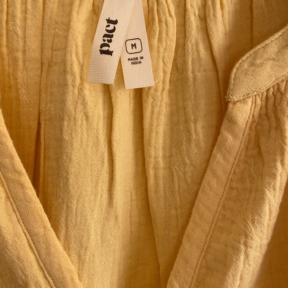 Pact Light Yellow Double Gauze 100% Organic Cotton Dress - Picture 7 of 10